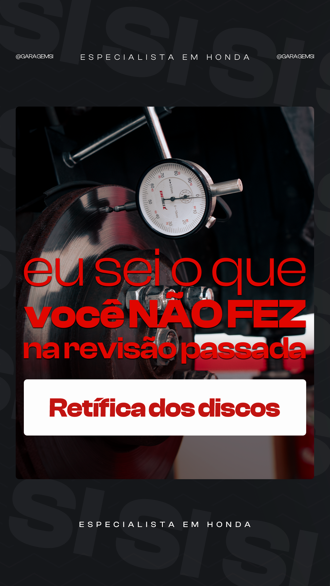 Retífica de Disco — GaragemSI